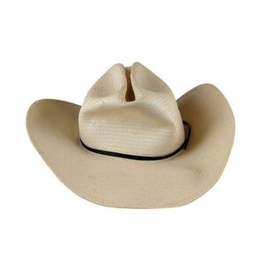 Stetson Pacific W3015 Natural Straw‎ Cowboy Hat Mens 7 1/4 Cattleman Western